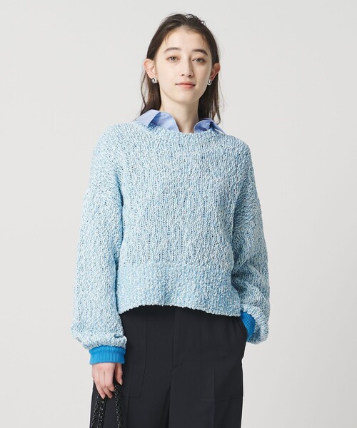 UNITED ARROWS（ユナイテッドアローズ）の「カラーミックス クルーネックニット（ニット/セーター・レディース・ターコイズブルー系/ブラウン系/その他1・FREE）」の7枚目の写真