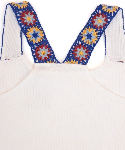 チチカカ（チチカカ）の「クロシェインナータンクトップ（タンクトップ・レディース・ブラック/オフホワイト/グリーン・MEDIUM/LARGE）」の6枚目の写真