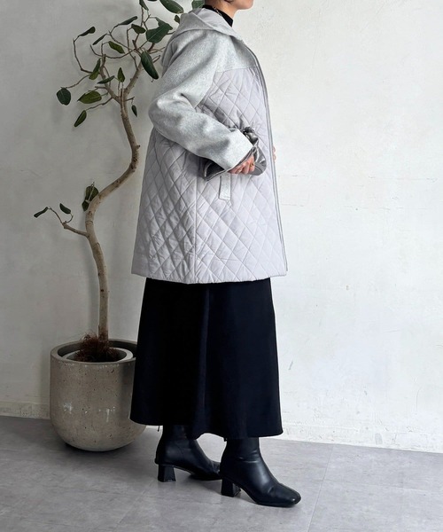 un dix cors（アンディコール）の「異素材キルテイングコート（その他アウター・レディース・グレー/ブラック/ベージュ・FREE）」の20枚目の写真