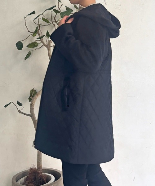 un dix cors（アンディコール）の「異素材キルテイングコート（その他アウター・レディース・グレー/ブラック/ベージュ・FREE）」の8枚目の写真