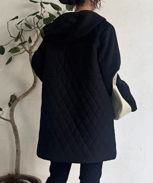 un dix cors（アンディコール）の「異素材キルテイングコート（その他アウター・レディース・グレー/ブラック/ベージュ・FREE）」の9枚目の写真