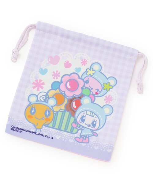 ナルミヤキャラクターズ（ナルミヤキャラクターズ）の「MEZZO PIANO×TAMAGOTCHI 巾着（その他小物・キッズ・オレンジ/ピンク/エメラルド/ラベンダー・F）」の7枚目の写真