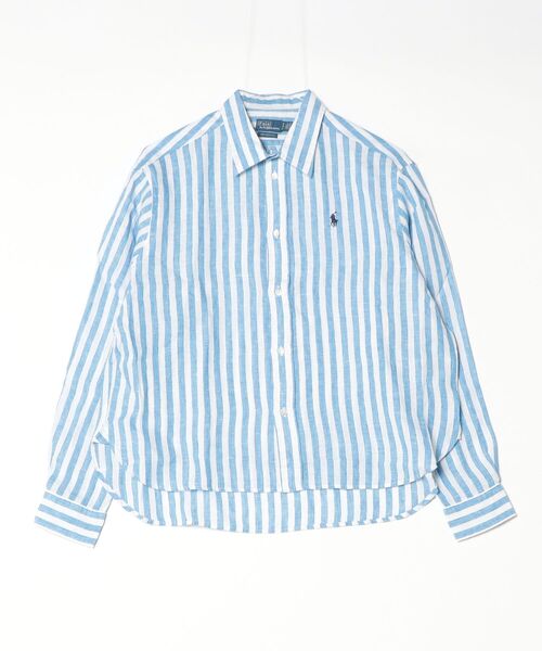 ワイド クロップド ギンガム リネン シャツ（シャツ/ブラウス）｜POLO