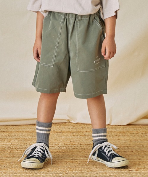 FOV（フォブ）の「フォブ ワークショーツ（その他パンツ・キッズ・チャコールグレー/アイボリー/カーキ/ブラック・S/M/L/XL）」の4枚目の写真