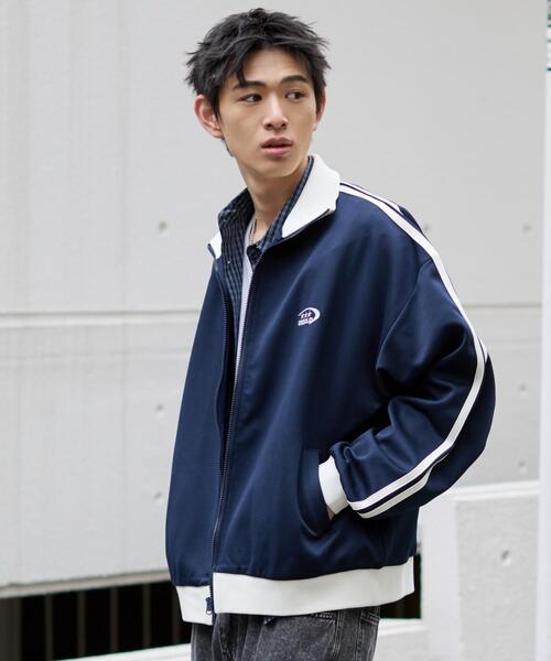 WEGO（ウィゴー）の「WEGO/【26年春夏新作】ライントラックジャケット（ジャージ・メンズ・オフホワイト/ブラウン/ネイビー・LARGE/MEDIUM）」の17枚目の写真