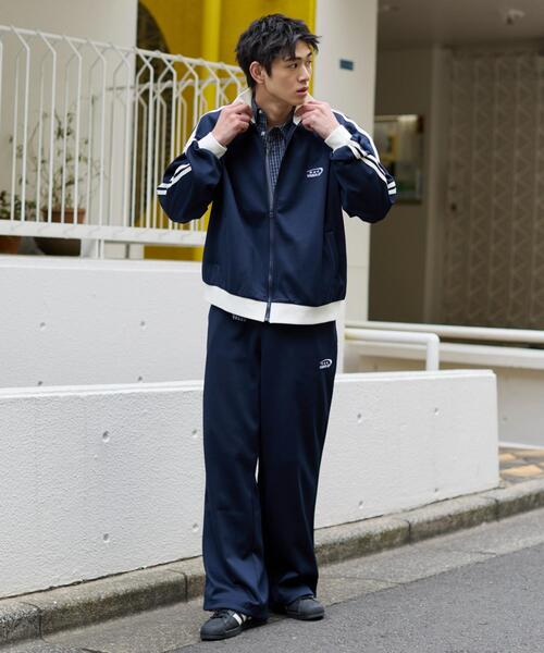 WEGO（ウィゴー）の「WEGO/【26年春夏新作】ライントラックジャケット（ジャージ・メンズ・オフホワイト/ブラウン/ネイビー・LARGE/MEDIUM）」の11枚目の写真