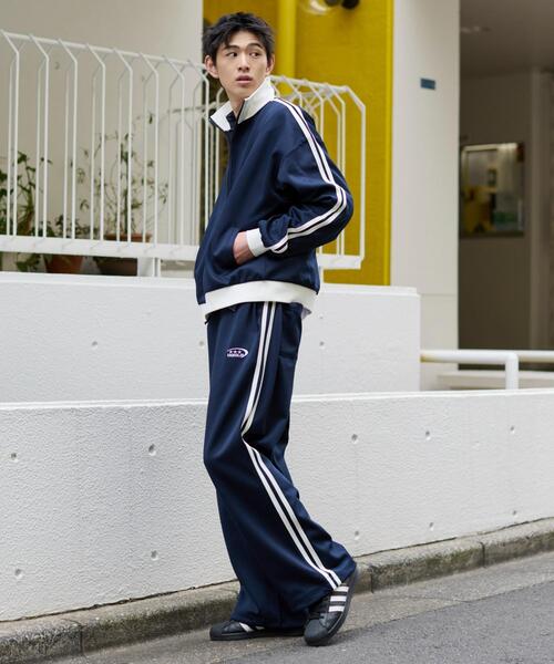 WEGO（ウィゴー）の「WEGO/【26年春夏新作】ライントラックジャケット（ジャージ・メンズ・オフホワイト/ブラウン/ネイビー・LARGE/MEDIUM）」の12枚目の写真