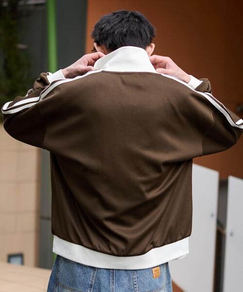 WEGO（ウィゴー）の「WEGO/【26年春夏新作】ライントラックジャケット（ジャージ・メンズ・オフホワイト/ブラウン/ネイビー・LARGE/MEDIUM）」の22枚目の写真