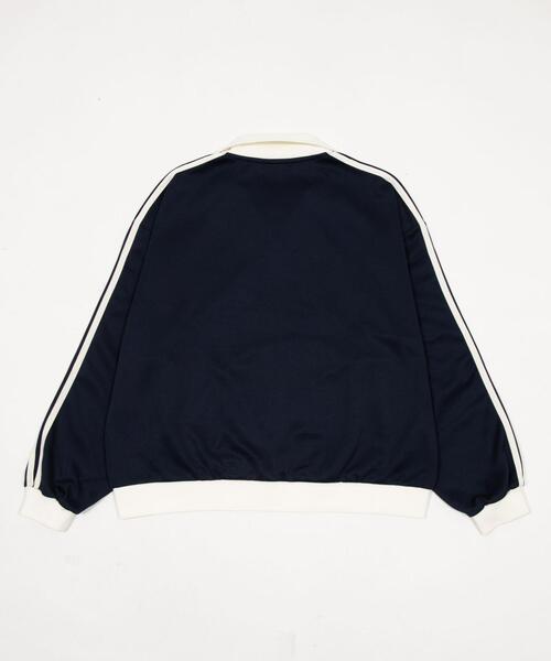 WEGO（ウィゴー）の「WEGO/【26年春夏新作】ライントラックジャケット（ジャージ・メンズ・オフホワイト/ブラウン/ネイビー・LARGE/MEDIUM）」の4枚目の写真