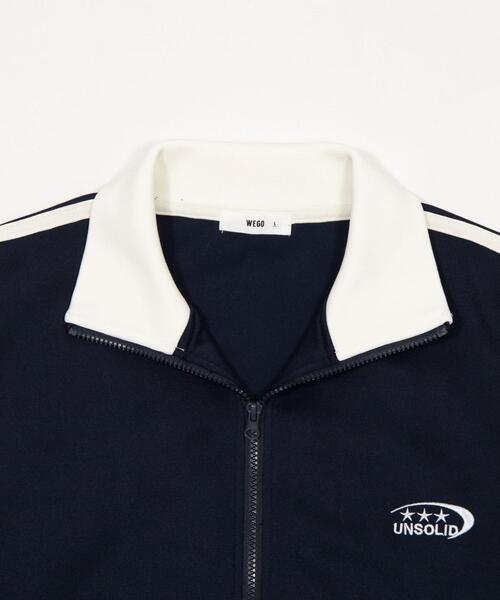 WEGO（ウィゴー）の「WEGO/【26年春夏新作】ライントラックジャケット（ジャージ・メンズ・オフホワイト/ブラウン/ネイビー・LARGE/MEDIUM）」の5枚目の写真