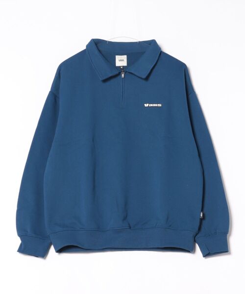 VANS(バンズ)の「VANSアパレル(WJ) ヴァンズ W Embroidery logo halfzipsweat スウェット 126R3050401 ABC-MART限定 NAVY(スウェット・レディース・ブルー・MEDIUM/SMALL)」の1枚目の写真