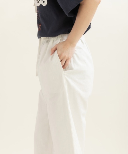 Dot＆Stripes CHILD WOMAN（ドットアンドストライプス　チャイルドウーマン）の「コットンリネンキャンバス フラワーカットワーク イージーパンツ（その他パンツ・レディース・ホワイト・FREE）」の7枚目の写真