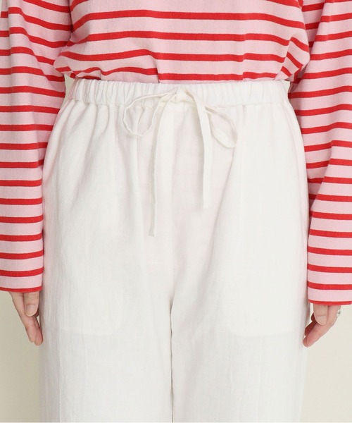 Dot&Stripes CHILD WOMAN(ドットアンドストライプス チャイルドウーマン)の「コットンリネンキャンバス フラワーカットワーク イージーパンツ(その他パンツ・レディース・ホワイト/ブラック・FREE)」の7枚目の写真