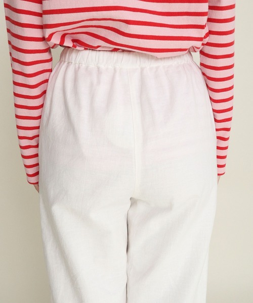 Dot&Stripes CHILD WOMAN(ドットアンドストライプス チャイルドウーマン)の「コットンリネンキャンバス フラワーカットワーク イージーパンツ(その他パンツ・レディース・ホワイト/ブラック・FREE)」の8枚目の写真