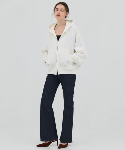 PUBLIC TOKYO(パブリックトウキョウ)の「【2026春新作】極 オーバーサイズバルーンフーディ(パーカー・レディース・ネイビー/ホワイト・FREE)」の8枚目の写真