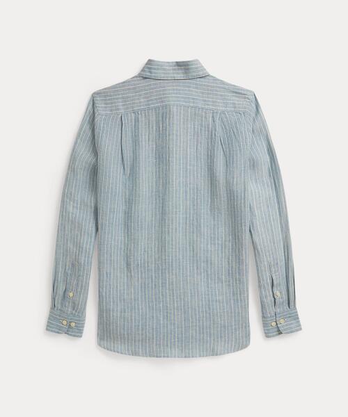 POLO RALPH LAUREN CHILDRENSWEAR（ポロ ラルフ ローレン チルドレンズウェア）の「ストライプド リネン シャツ（シャツ/ブラウス・キッズ・マルチ・XL/L）」の2枚目の写真