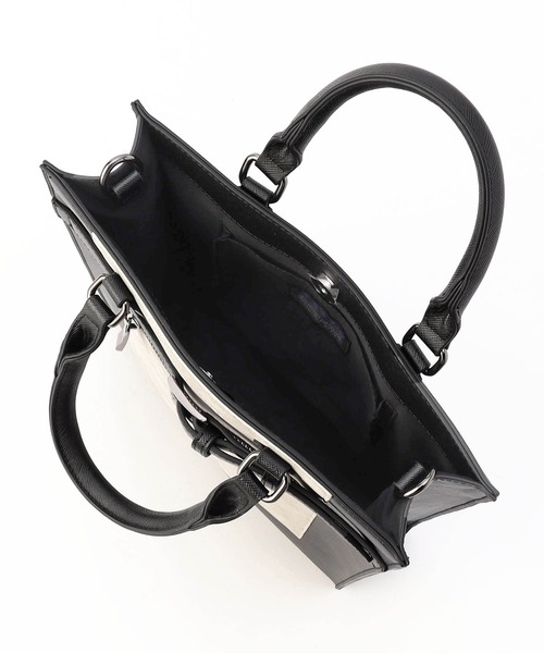 NICOLE CLUB FOR MEN（ニコルクラブフォーメン）の「２ＷＡＹスクエアバッグ（トートバッグ・メンズ・その他2/ライトグレー/ブラック・FREE）」の7枚目の写真