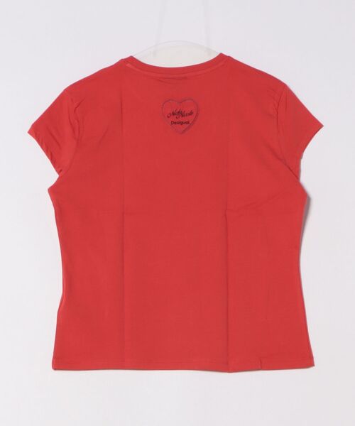 Desigual(デシグアル)の「【Desigual × Nicki Nicole】「BOYS LIE」メッセージ×エンジェルモチーフ 半袖Tシャツ 2026年春夏 新作(Tシャツ/カットソー・レディース・ホワイト/レッド・XS/L/XL/S/M)」の4枚目の写真