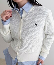 fredy emue | FR刺繍ケーブル柄ニットカーディガン(カーディガン/ボレロ)