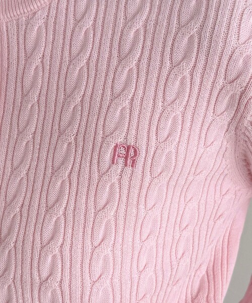 fredy emue（フレディエミュ）の「FR刺繍ケーブル柄ニットカーディガン（カーディガン/ボレロ・レディース・ライトグリーン/ネイビー/オフホワイト/ベビーピンク・38）」の17枚目の写真