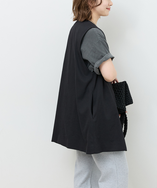 JOURNAL STANDARD relume(ジャーナルスタンダード レリューム)の「リネンライクAラインジレ(ベスト・レディース・ブラック/ベージュ・FREE)」の9枚目の写真