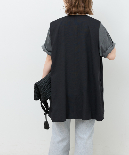 JOURNAL STANDARD relume(ジャーナルスタンダード レリューム)の「リネンライクAラインジレ(ベスト・レディース・ブラック/ベージュ・FREE)」の10枚目の写真