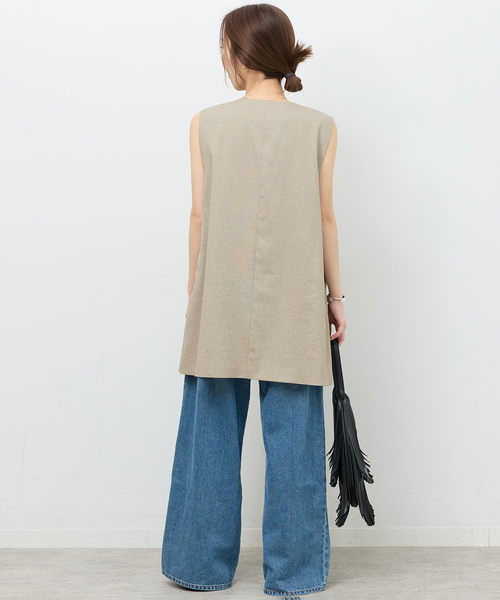 JOURNAL STANDARD relume(ジャーナルスタンダード レリューム)の「リネンライクAラインジレ(ベスト・レディース・ブラック/ベージュ・FREE)」の15枚目の写真