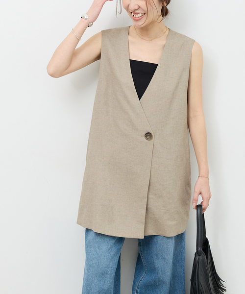 JOURNAL STANDARD relume(ジャーナルスタンダード レリューム)の「リネンライクAラインジレ(ベスト・レディース・ブラック/ベージュ・FREE)」の17枚目の写真