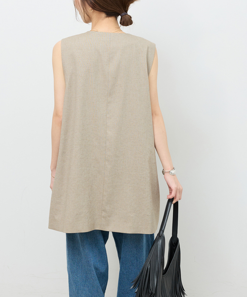 JOURNAL STANDARD relume(ジャーナルスタンダード レリューム)の「リネンライクAラインジレ(ベスト・レディース・ブラック/ベージュ・FREE)」の19枚目の写真