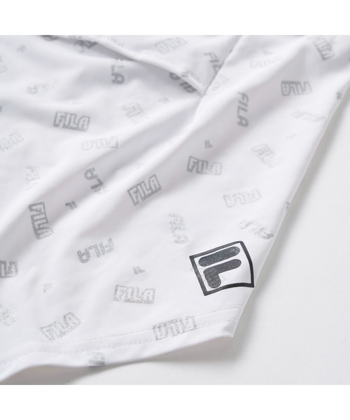 FILA GOLF(フィラゴルフ )の「FILA GOLF フィラゴルフ ゴルフウェア UVカット 接触冷感 吸汗速乾 フェイスマスク ファイスカバー(マスク・レディース・ホワイト/ブラック・FREE)」の4枚目の写真