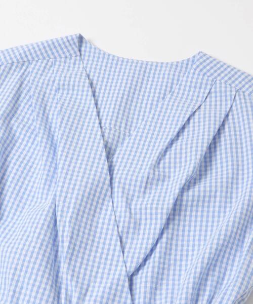 URBAN RESEARCH ROSSO WOMEN(アーバンリサーチ ロッソ)の「『WEB/一部店舗限定』チェックカシュクールワンピース(ワンピース・レディース・ブラック/ブラウン系その他/ブルー系その他・FREE)」の13枚目の写真