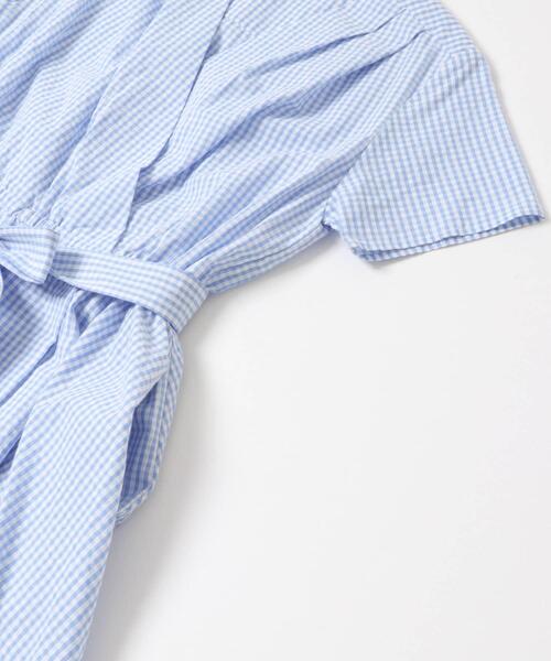 URBAN RESEARCH ROSSO WOMEN(アーバンリサーチ ロッソ)の「『WEB/一部店舗限定』チェックカシュクールワンピース(ワンピース・レディース・ブラック/ブラウン系その他/ブルー系その他・FREE)」の14枚目の写真