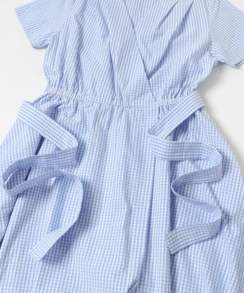 URBAN RESEARCH ROSSO WOMEN(アーバンリサーチ ロッソ)の「『WEB/一部店舗限定』チェックカシュクールワンピース(ワンピース・レディース・ブラック/ブラウン系その他/ブルー系その他・FREE)」の15枚目の写真