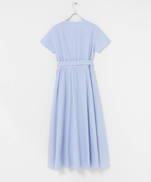 URBAN RESEARCH ROSSO WOMEN(アーバンリサーチ ロッソ)の「『WEB/一部店舗限定』チェックカシュクールワンピース(ワンピース・レディース・ブラック/ブラウン系その他/ブルー系その他・FREE)」の16枚目の写真