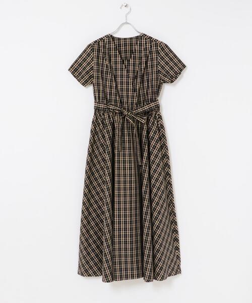 WEB/一部店舗限定』チェックカシュクールワンピース（ワンピース