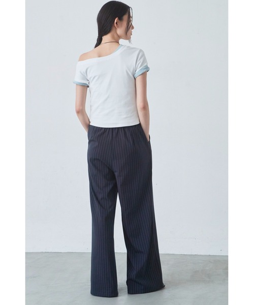 ANF.MUU(アンフムー)の「ドロストウエストストライプスラックス(スラックス・レディース・グレー/ブラック/ネイビー・LARGE/MEDIUM)」の14枚目の写真