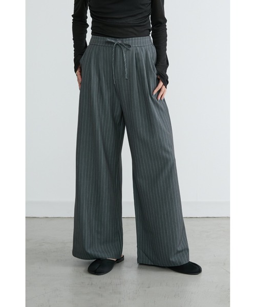 ANF.MUU(アンフムー)の「ドロストウエストストライプスラックス(スラックス・レディース・グレー/ブラック/ネイビー・LARGE/MEDIUM)」の6枚目の写真