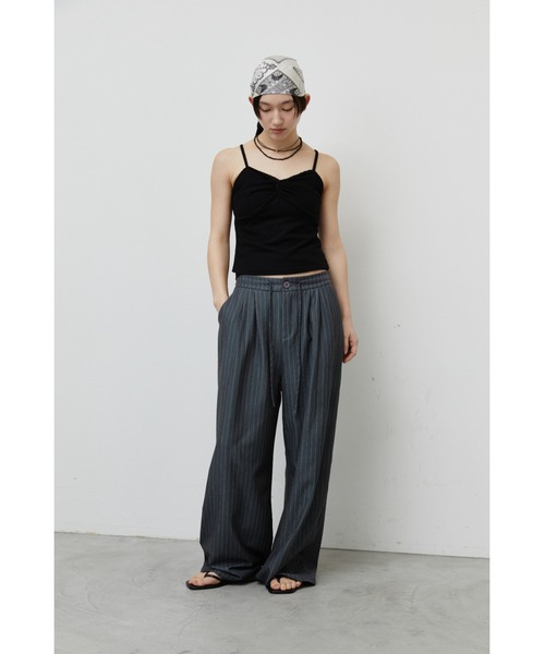 ANF.MUU(アンフムー)の「ドロストウエストストライプスラックス(スラックス・レディース・グレー/ブラック/ネイビー・LARGE/MEDIUM)」の4枚目の写真
