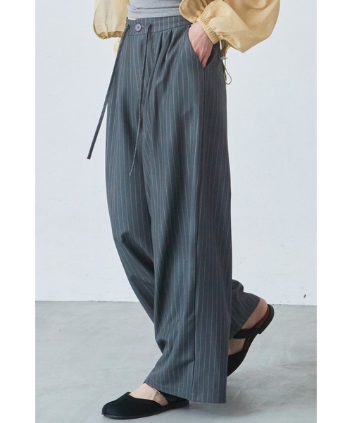 ANF.MUU(アンフムー)の「ドロストウエストストライプスラックス(スラックス・レディース・グレー/ブラック/ネイビー・LARGE/MEDIUM)」の18枚目の写真