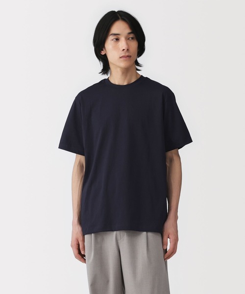 無印良品（ムジルシリョウヒン）の「紳士　天竺編みクルーネック半袖Ｔシャツ（Tシャツ/カットソー・メンズ・ホワイト/ダークネイビー/ライトグリーン/ネイビー/ブルー系/オートミール/ブラック/グレー・XL/L/M/S）」の7枚目の写真