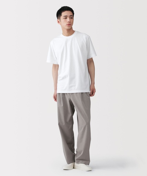 無印良品（ムジルシリョウヒン）の「紳士　天竺編みクルーネック半袖Ｔシャツ（Tシャツ/カットソー・メンズ・ホワイト/ダークネイビー/ライトグリーン/ネイビー/ブルー系/オートミール/ブラック/グレー・XL/L/M/S）」の9枚目の写真