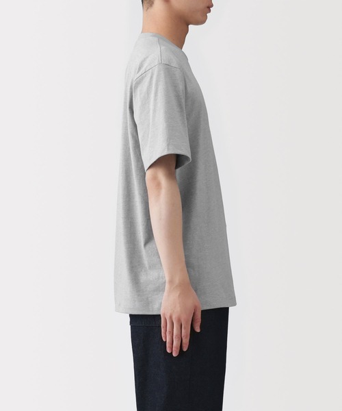 無印良品（ムジルシリョウヒン）の「紳士　天竺編みクルーネック半袖Ｔシャツ（Tシャツ/カットソー・メンズ・ホワイト/ダークネイビー/ライトグリーン/ネイビー/ブルー系/オートミール/ブラック/グレー・XL/L/M/S）」の17枚目の写真