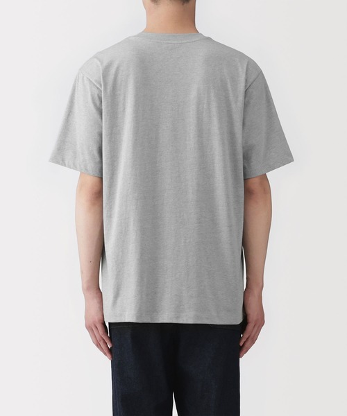 無印良品（ムジルシリョウヒン）の「紳士　天竺編みクルーネック半袖Ｔシャツ（Tシャツ/カットソー・メンズ・ホワイト/ダークネイビー/ライトグリーン/ネイビー/ブルー系/オートミール/ブラック/グレー・XL/L/M/S）」の18枚目の写真