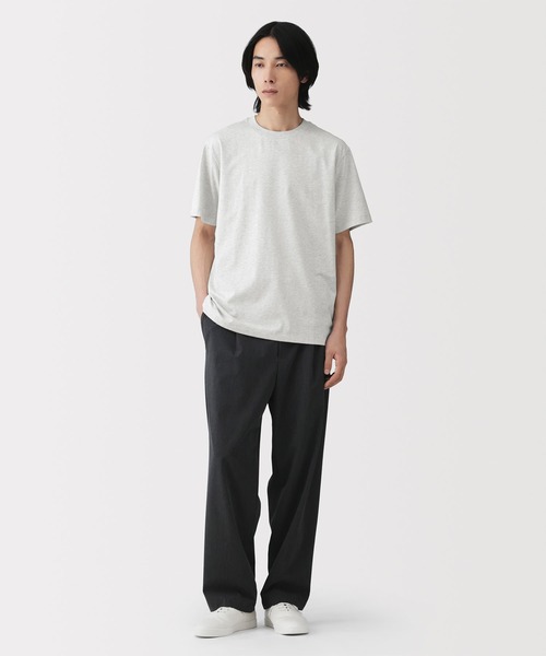 無印良品（ムジルシリョウヒン）の「紳士　天竺編みクルーネック半袖Ｔシャツ（Tシャツ/カットソー・メンズ・ホワイト/ダークネイビー/ライトグリーン/ネイビー/ブルー系/オートミール/ブラック/グレー・XL/L/M/S）」の22枚目の写真