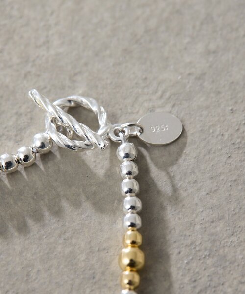 ear PAPILLONNER(イアパピヨネ)の「《スターリングシルバー使用》縞々ナバホパールブレスレット(ブレスレット・レディース・シルバー系その他4・FREE)」の4枚目の写真