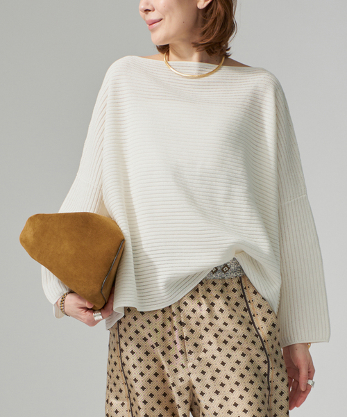 VERMEIL par iena（ヴェルメイユパーイエナ）の「Shaelycarn プルオーバー（ニット/セーター・レディース・ピンク系その他/ブラウン/ホワイト・FREE）」の20枚目の写真