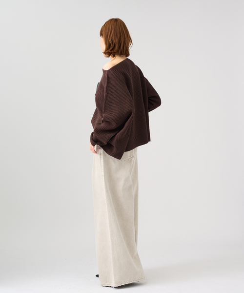 VERMEIL par iena（ヴェルメイユパーイエナ）の「《手洗い可》Shaelycarn プルオーバー（ニット/セーター・レディース・ピンク系その他/ブラウン/ホワイト・FREE）」の8枚目の写真