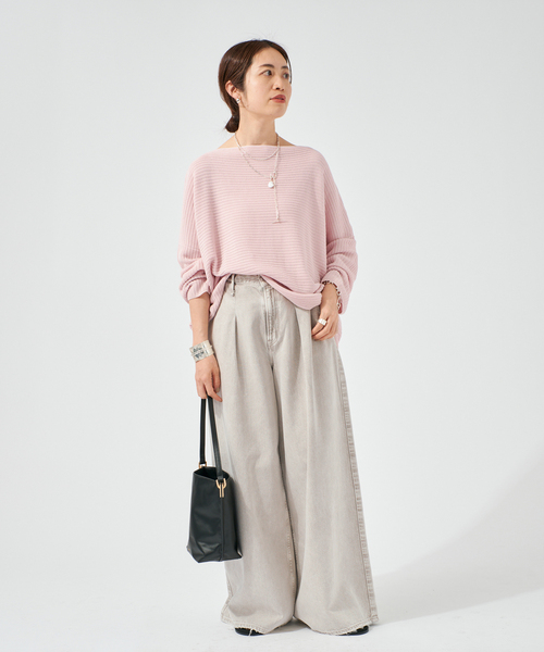 VERMEIL par iena（ヴェルメイユパーイエナ）の「《手洗い可》Shaelycarn プルオーバー（ニット/セーター・レディース・ピンク系その他/ブラウン/ホワイト・FREE）」の12枚目の写真