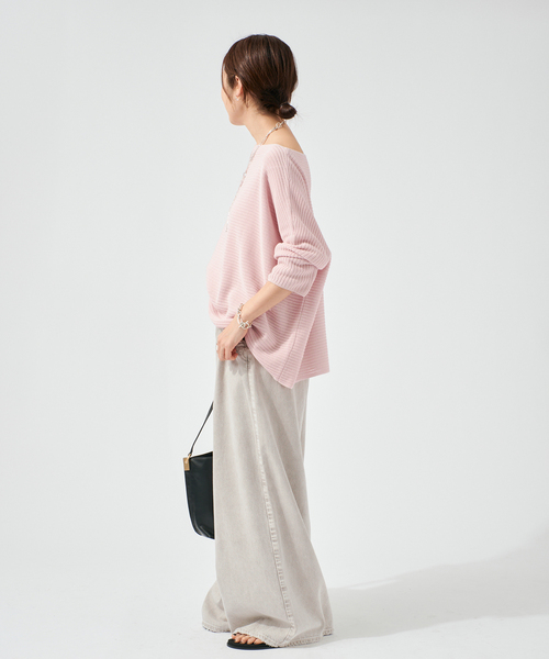 VERMEIL par iena（ヴェルメイユパーイエナ）の「《手洗い可》Shaelycarn プルオーバー（ニット/セーター・レディース・ピンク系その他/ブラウン/ホワイト・FREE）」の13枚目の写真