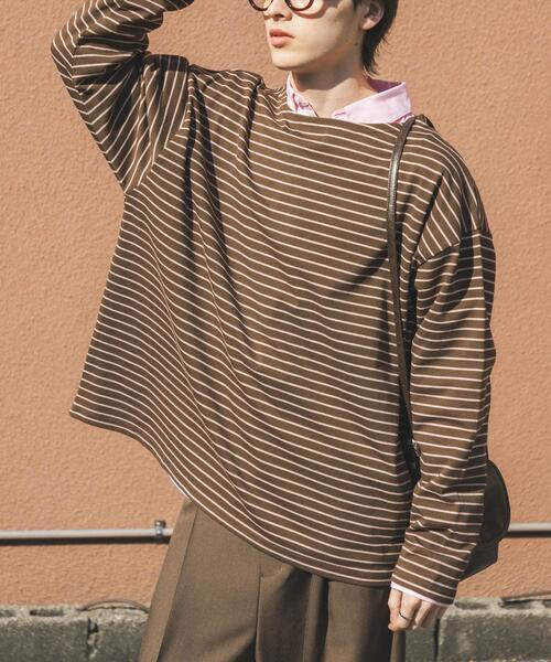 SENSE OF PLACE by URBAN RESEARCH(センスオブプレイスバイアーバンリサーチ)の「エクストラルーズバスクシャツ(Tシャツ/カットソー・メンズ・ホワイト/ブラウン/ブラック・MEDIUM/LARGE)」の3枚目の写真